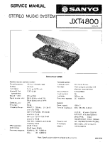 Sanyo JXT-4800 - Service Manual 